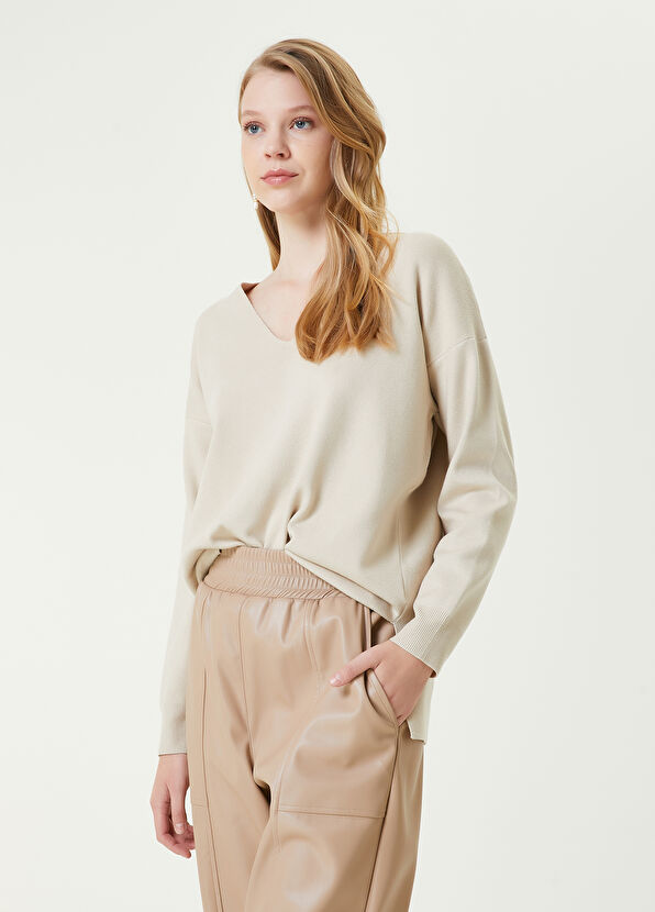 Beymen Club Kemik V Yaka Basic Kazak - 4