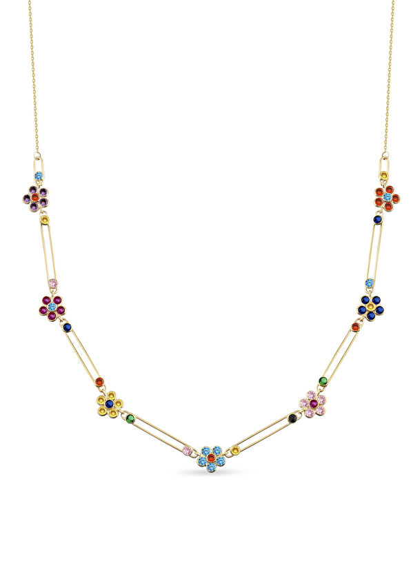 Garden Paperclip 14 Ayar Altın Kadın Kolye - Görsel 2