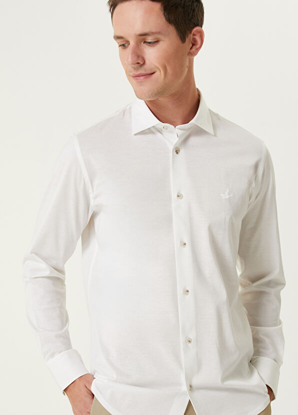 Beymen Club Slim Fit Beyaz Stretch Supreme Gömlek - 2