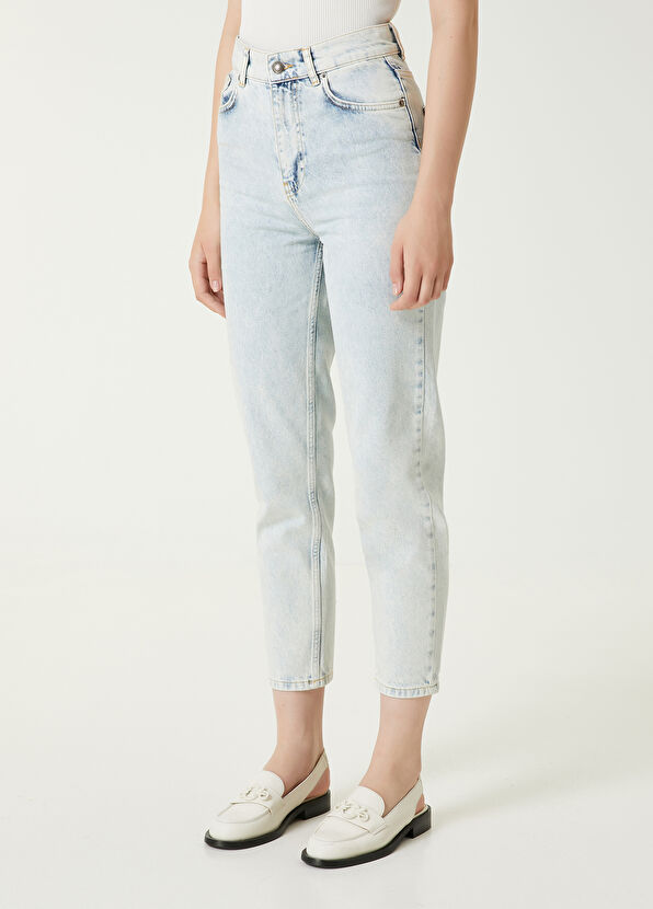Beymen Club Açık Mavi Slim Mom Jean Pantolon - 2