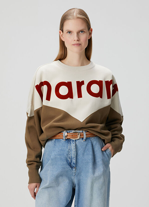 Etoile Isabel Marant Houston Haki Bej Sweatshirt - 1