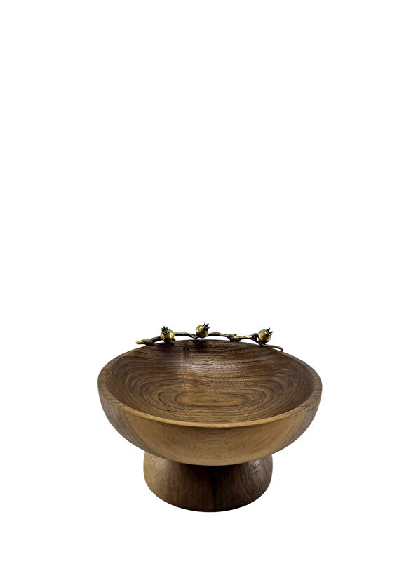 Woodstory Design Pomegranate Detail Wooden Presentation Holder - 1