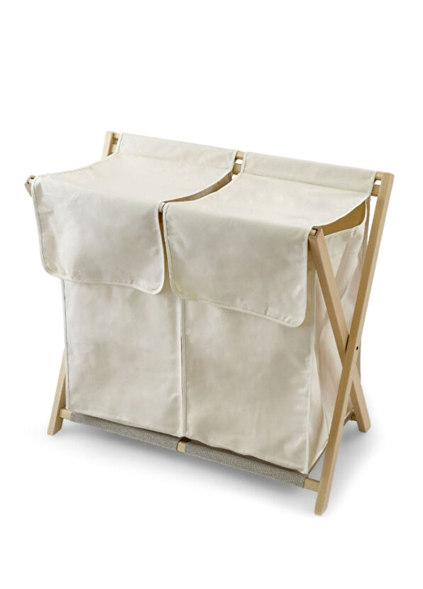 Arredamenti Naturel Ahşap Katlanabilir Çamaşır Sepeti - 1