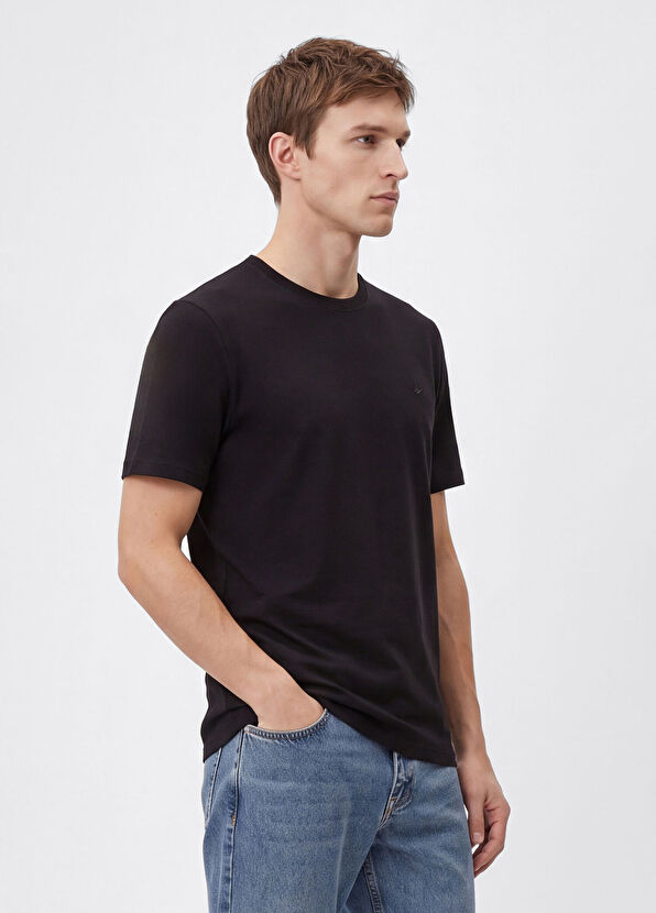 Beymen Club Black Single Jersey Basic T-Shirt - 3