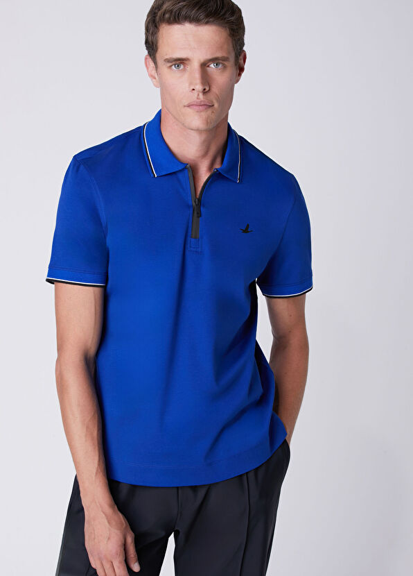 Beymen Club Comfort Fit Saks Polo Yaka Interlock T-shirt - 2
