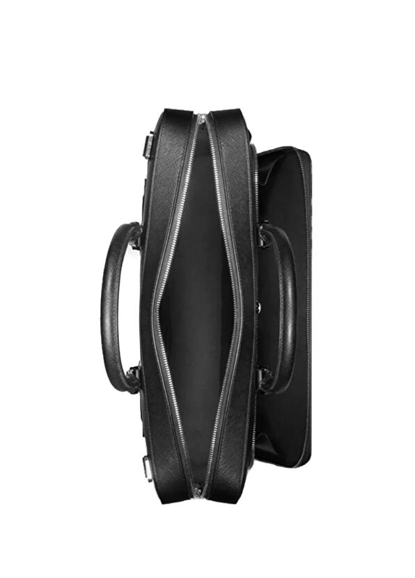 Siyah Erkek Deri Evrak Çantası - Görsel 5