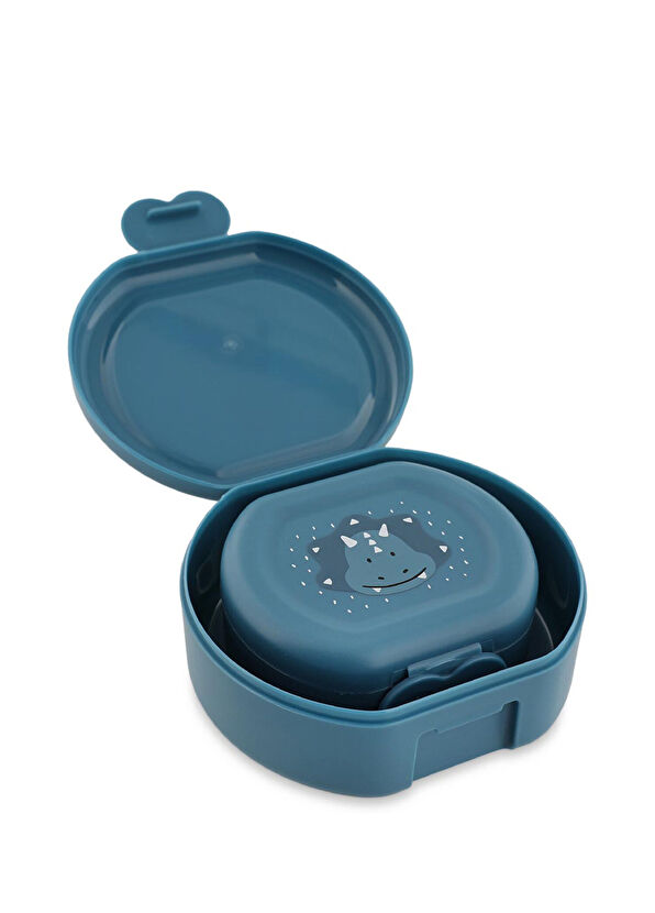 Trixie Mr.Triceratops Turquoise Kids 2-Piece Clip-On Snack Box - 2
