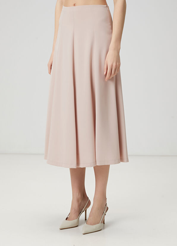 Beymen Club Bej Midi Krep Etek - 2