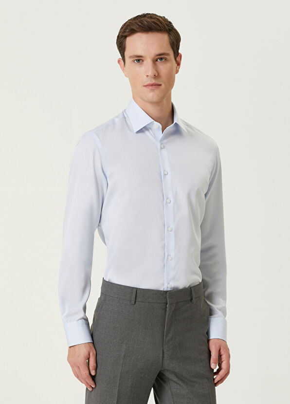 Beymen Club Slim Fit Açık Mavi Normal Yaka Gömlek - 1