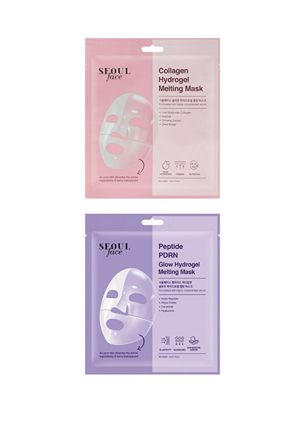 Dermal Kolajen ve Pirinç Kuru Ciltler İçin Nemlendirici Onarıcı Eriyen Maske Seti 34 gr - 1