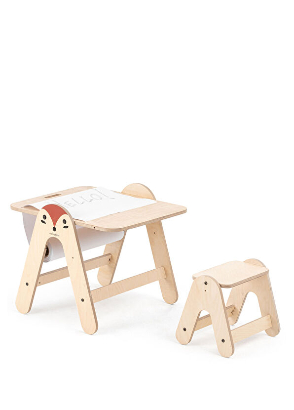 Mamatoyz Massam Tilki Figürlü Ahşap Aktivite Masası - 2