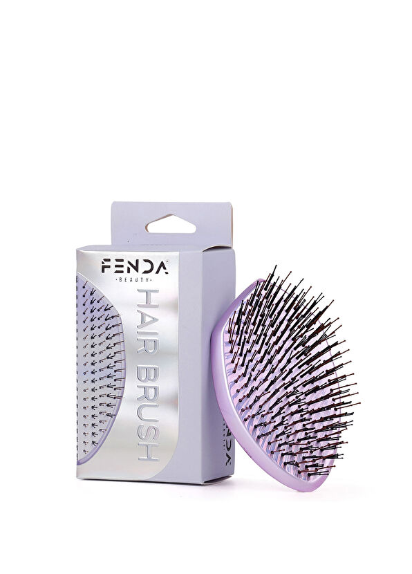 FENDA Profesyonel 4 Pinli Oval Mor Saç Fırçası - 1