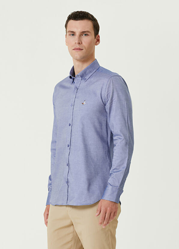 Beymen Club Slim Fit Koyu Mavi Gömlek - 1