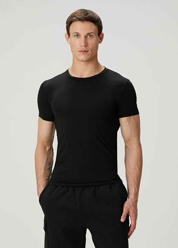 Zegna Underwear Siyah Basic T-shirt - 1