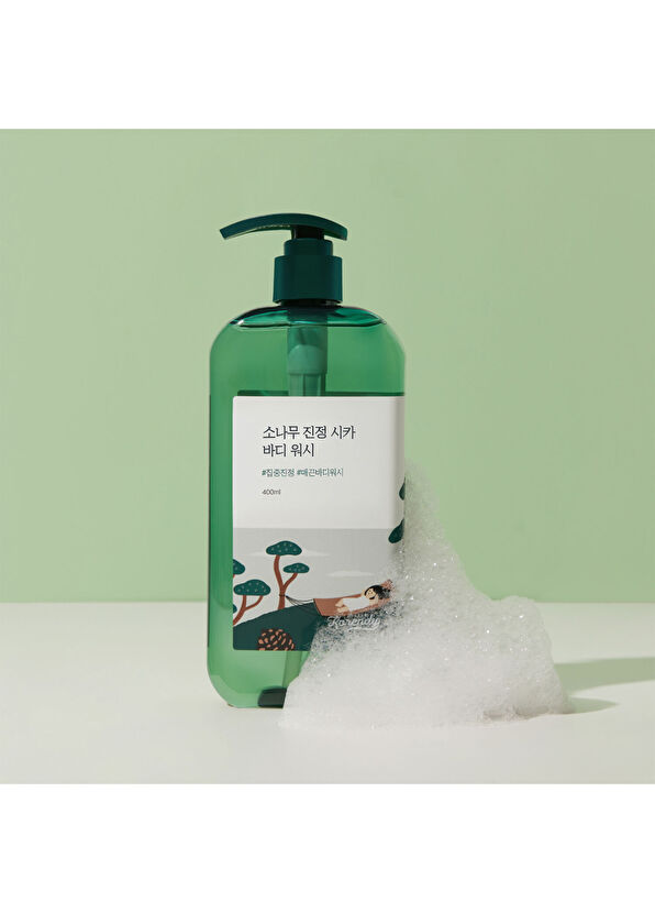 Round Lab Pine Tree Calming Cica Body Acne & Anti-Pore Pine Wood Extract Body Cleanser 400ml - 4