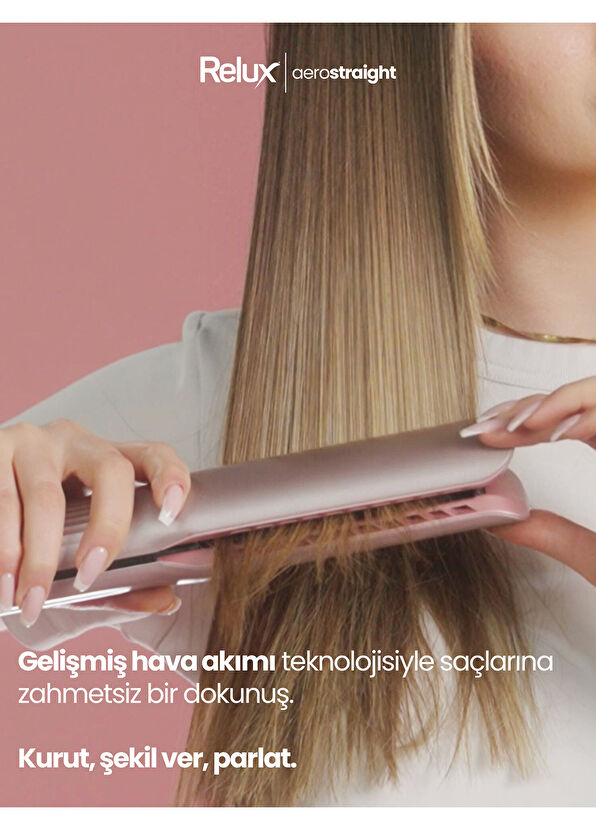 Relux RHS9000P Aerostraight Pembe Havalı Saç Düzleştirici - 4