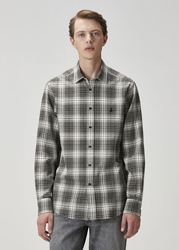 Beymen Club Comfort Fit Siyah Ekose Desenli Gömlek - 1