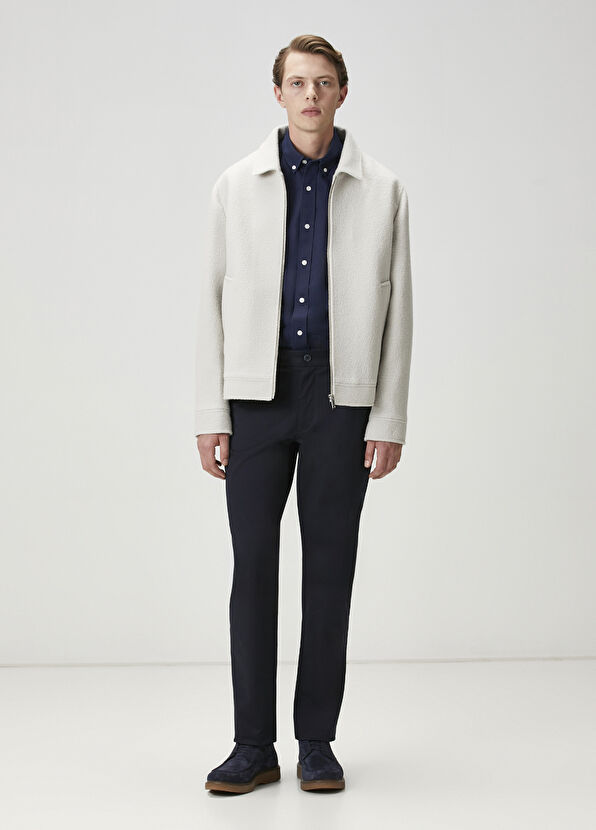 Beymen Club Comfort Fit Navy Blue Gabardine Texture Shirt - 2