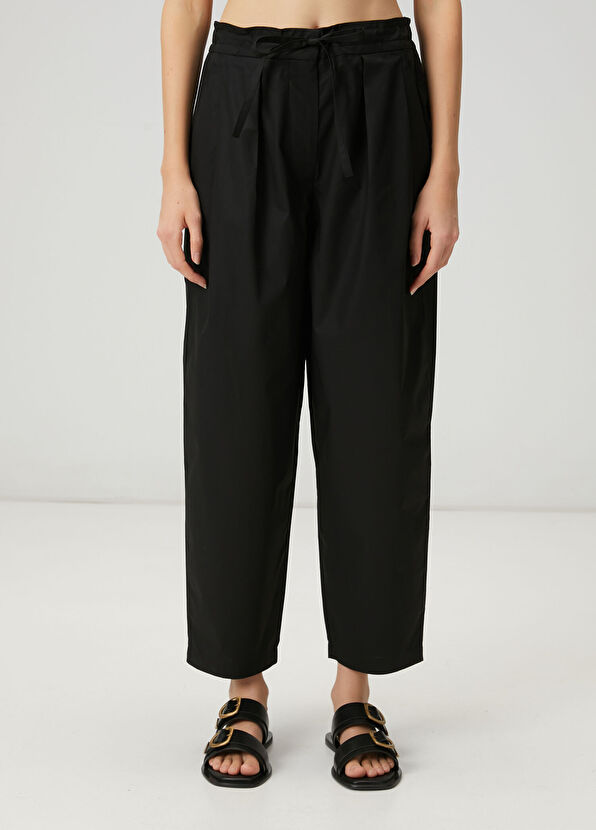 Beymen Club Siyah Bağcıklı Poplin Havuç Pantolon - 2