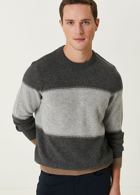 Beymen Club Anthracite Wool Sweater - 2