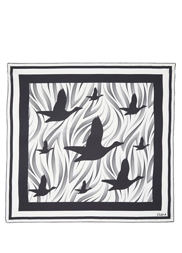 Beymen Club Black And White Patterned Scarf - 1
