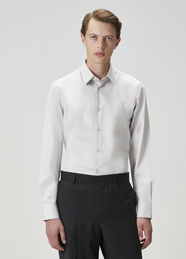 Beymen Club Slim Fit Grey Shirt - 2