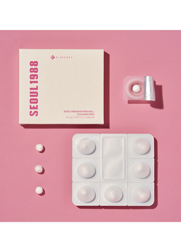 K-Secret SEOUL 1988 Boosting Ball: Collagen Serumla Aktive Olan Hidrolize Kollajen Kapsül 35 mg - 2