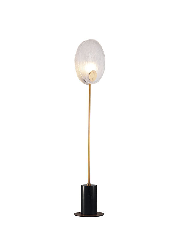 Heka Ghana Two White Frosted Glass Tumbled Floor Lamp - 1