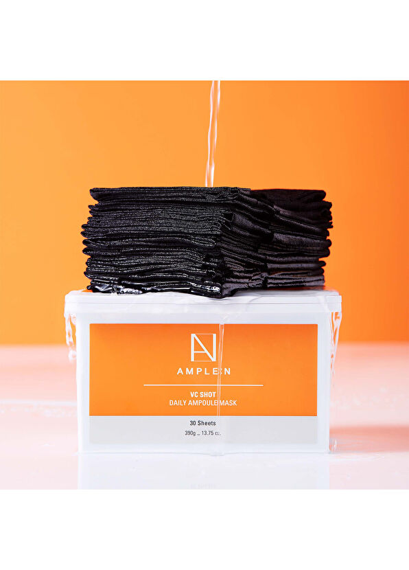 AMPLE:N VC Shot Daily Ampoule Mask Aydınlatıcı Yüz Maskesi 390 ml - 2