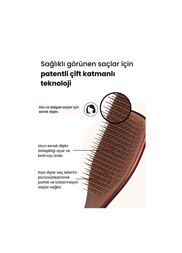 Tangle Teezer The Ultimate Detangler Chrome Choc Bronze Saç Fırçası - 3