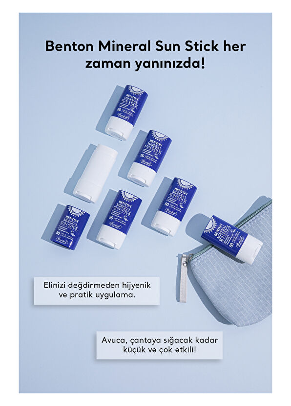 Benton Mineral Sun Stick SPF50 PA++++ %100 Fiziksel Vegan Stick Güneş Koruyucu 15 gr - 4