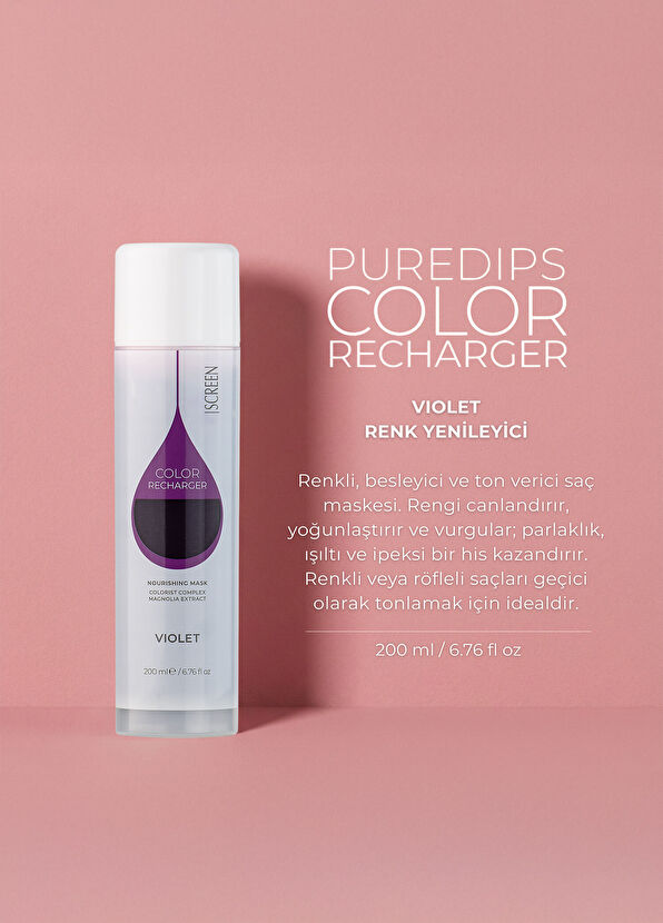 Screen Hair Care Puredips Renkli Menekşe Besleyici Saç Maskesi 200 ml - 2