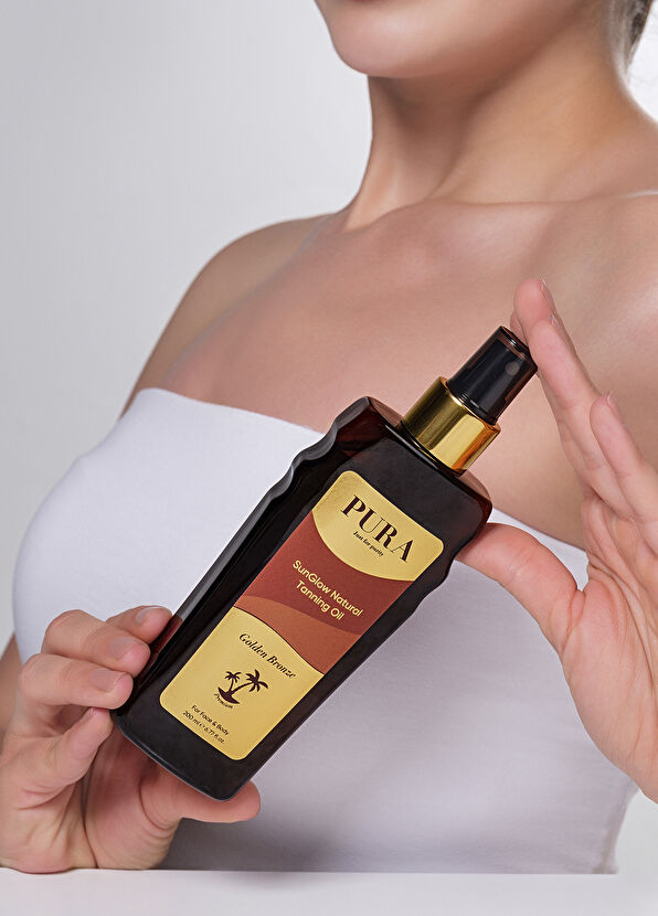 PURA Just for purity SunGlow Natural Bronzing Oil Doğal Besleyici Bronzlaştırıcı Yağ 200 ml - 2