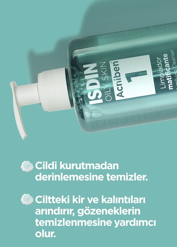 Isdin Acnıben Facial Cleanser Gel  Karma Yağlı Ciltler İçin Yüz ve Vücut Temizleme Jeli 400 ml - 2
