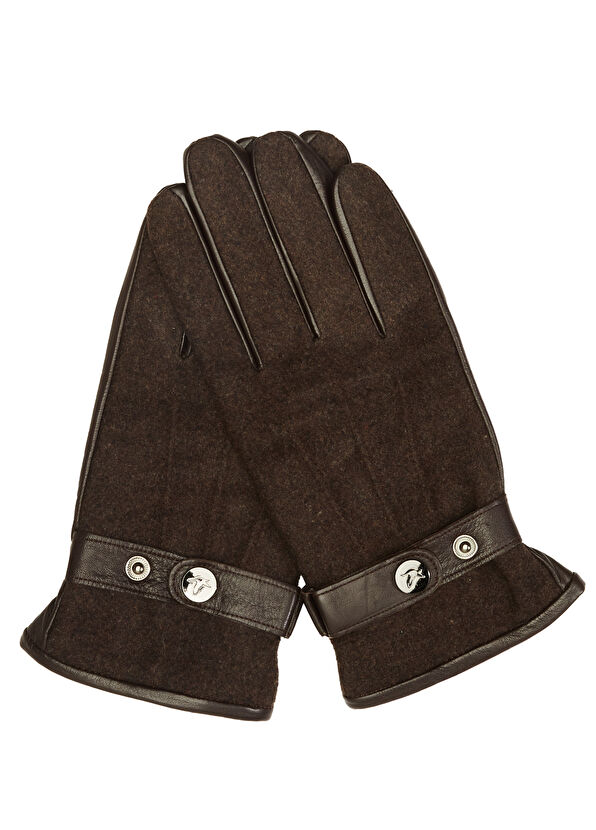 Beymen Club Kahverengi Garnili Erkek Deri Eldiven - 2