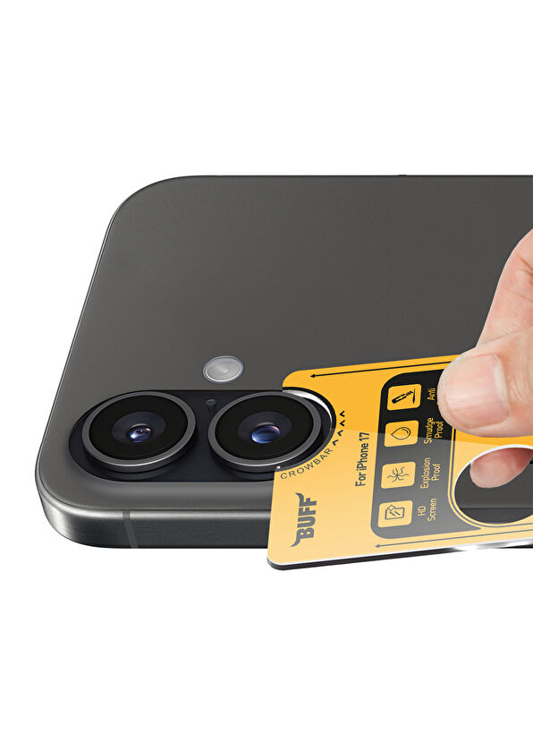 BuffLabs iPhone 17 Black Metal Kamera Lens Koruyucu  - 4