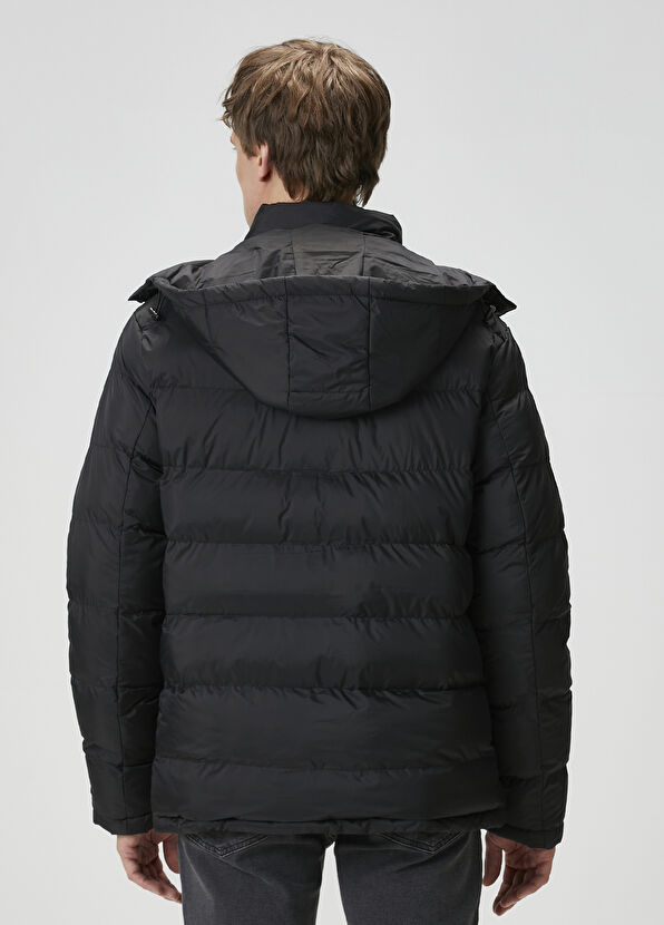 Beymen Club Black Hooded Puff Coat - 4