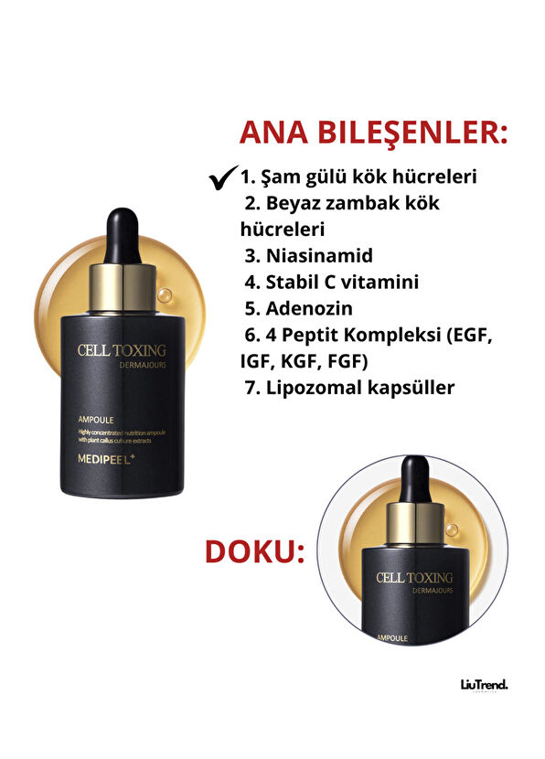 MEDIPEEL Cell Toxing Dermajou Ampoule Kök Hücreli Ampul M0046 Sıkılaştırıcı Cilt Serumu  100 ml - 2