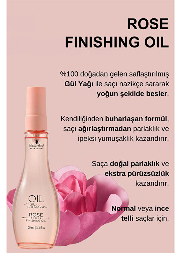 Oil Ultime Rose Oil Revitalizing Rose Oil Nourishing Fine Hair 100 ml - 2