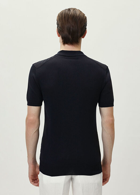 Orlebar Brown Horton Lacivert Tailored Fit İpek Polo Triko - 4
