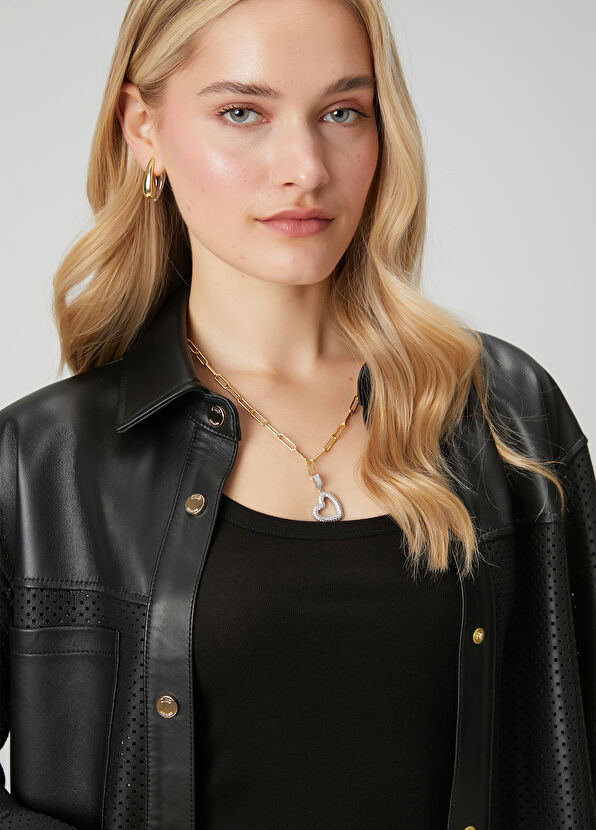 Beymen Club Black Perforated Detail Leather Jacket - 2