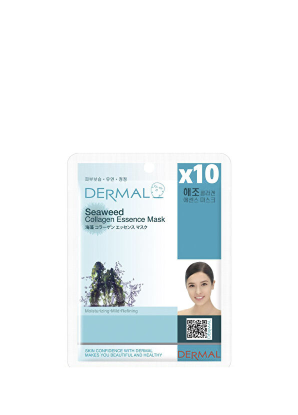 Dermal Seaweed & Collagen Extract Disposable 10-Pack Skin Care Mask - 1