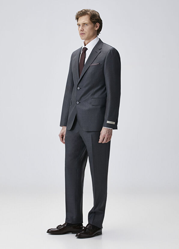 Drop 7 Gri Yün Takım Elbise - Görsel 4