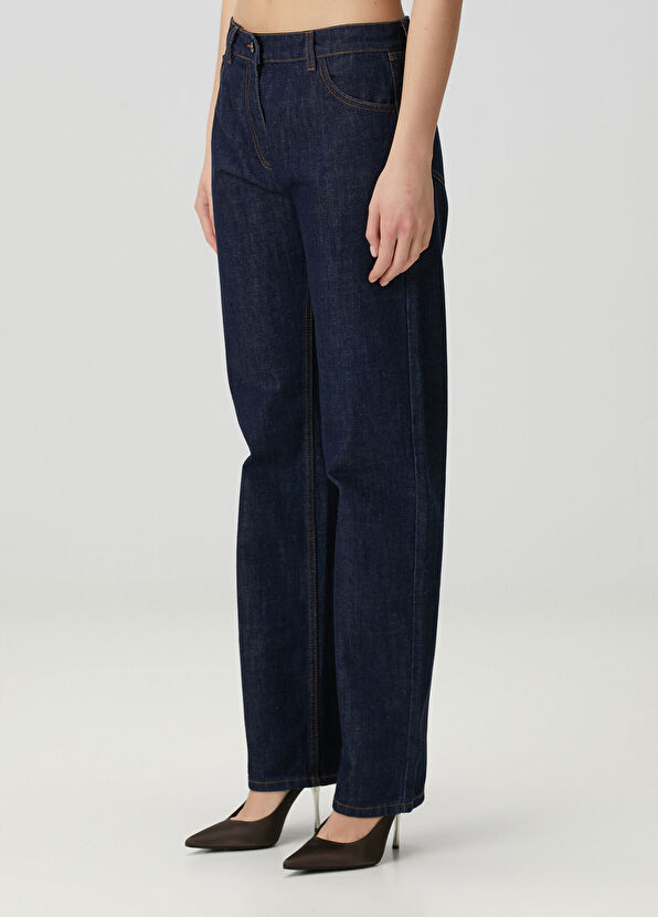 Magda Butrym Lacivert Straight Leg Jean Pantolon - 2