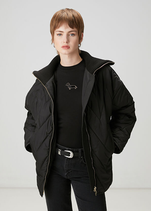 Beymen Club Siyah Kapitoneli Mont - 1