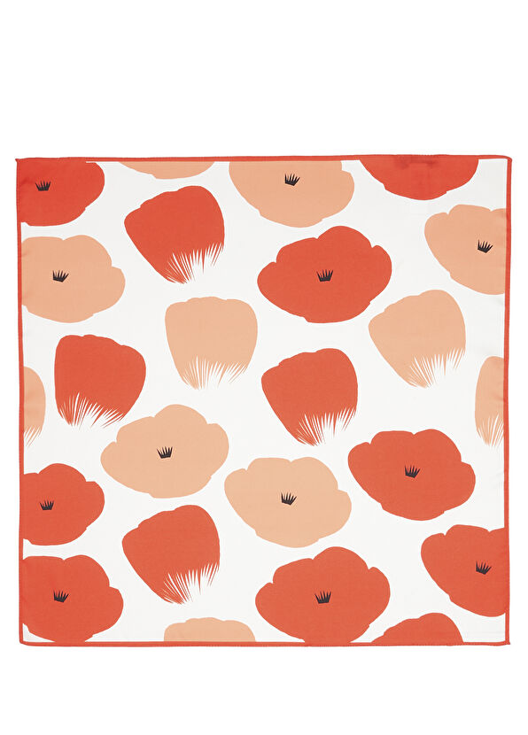 Beymen Club Çok Renkli Desenli 50x50 Kadın Saten Fular - 1