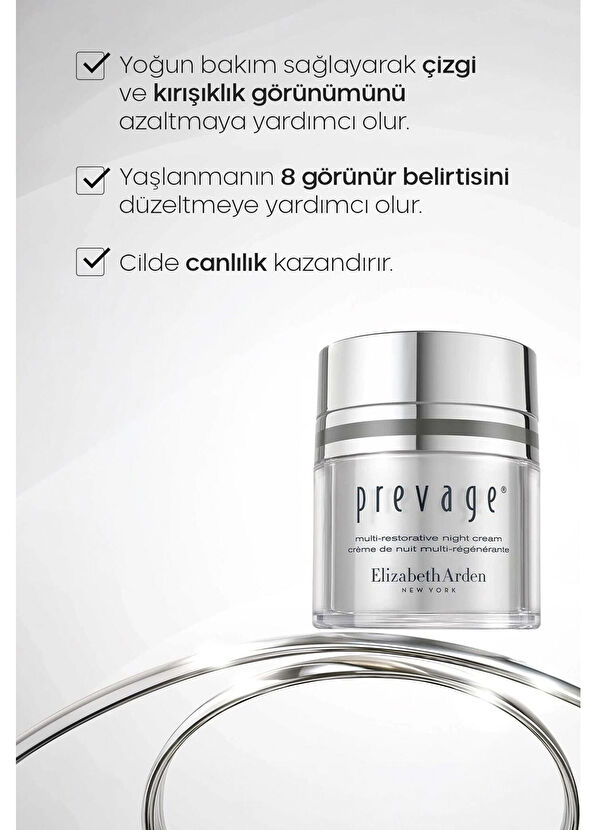 Elizabeth Arden Prevage Multı-Restoratıve Night Cream Yaşlanma Karşıtı Nemlendirici Yüz Kremi 50 ml - 2