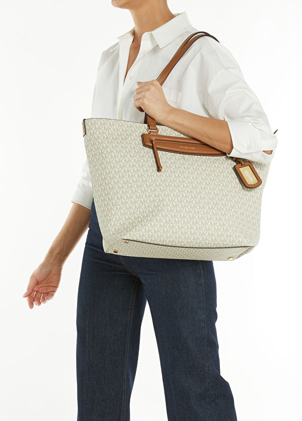 Michael Michael Kors Jet Set Cream Women's Shopping Bag - 2