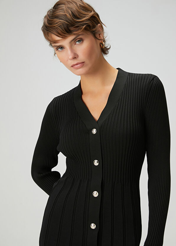 Beymen Club Siyah Midi Triko Elbise - 2