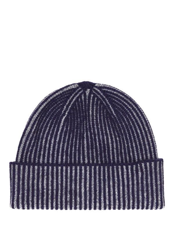 Beymen Club Navy Grey Men's Cashmere Blend Wool Beanie - 1